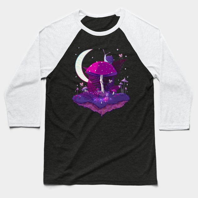 Mushroom Queendom Baseball T-Shirt by ArtDiggs